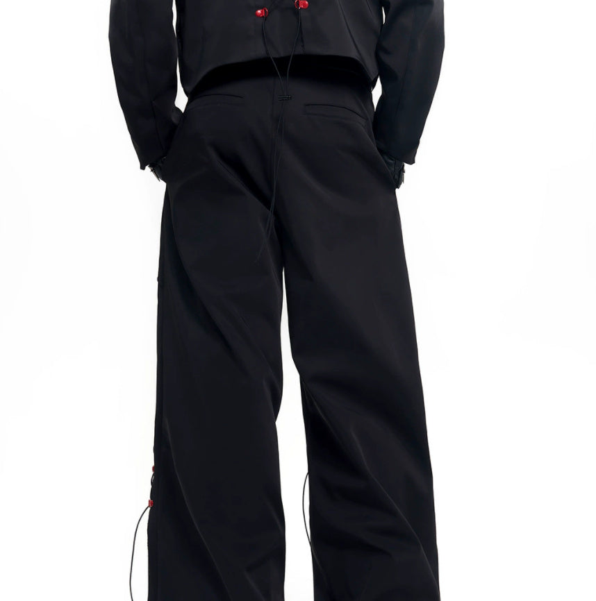 Rope Design Casual Pants Men's Autumn