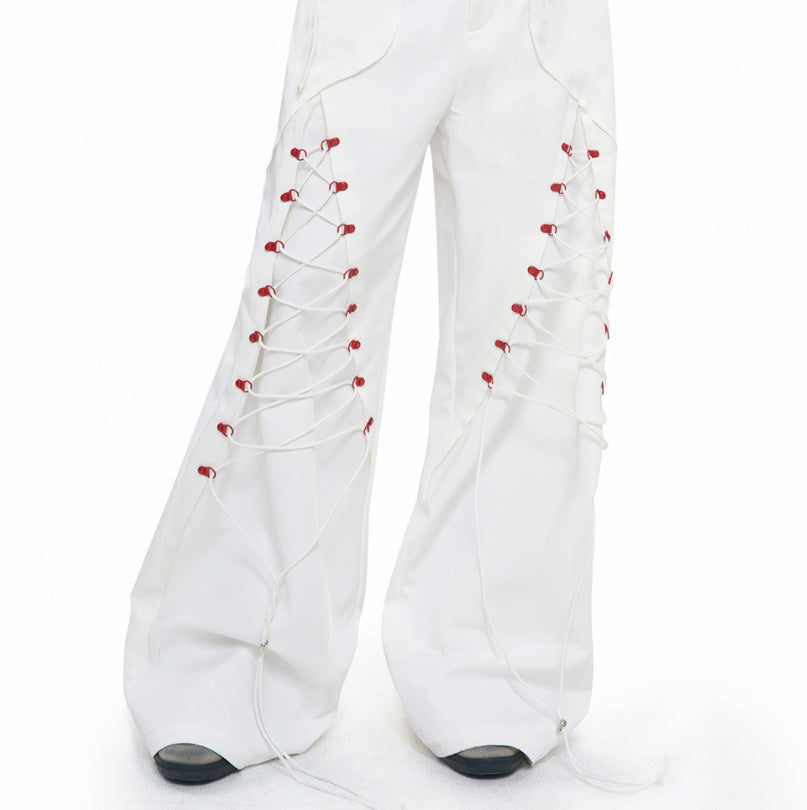 Rope Design Casual Pants Men's Autumn