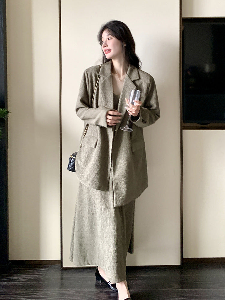 Set Of High-grade Suit Suspender Skirt Temperament Two-piece Suit