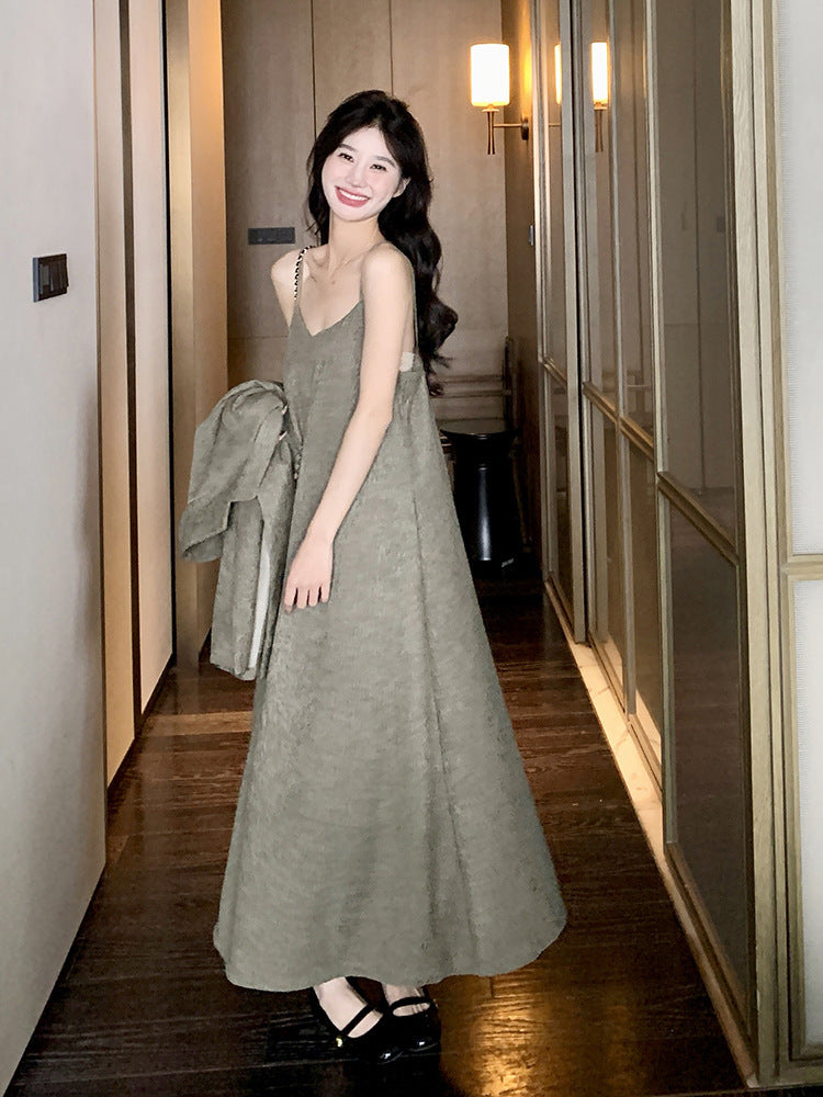 Set Of High-grade Suit Suspender Skirt Temperament Two-piece Suit